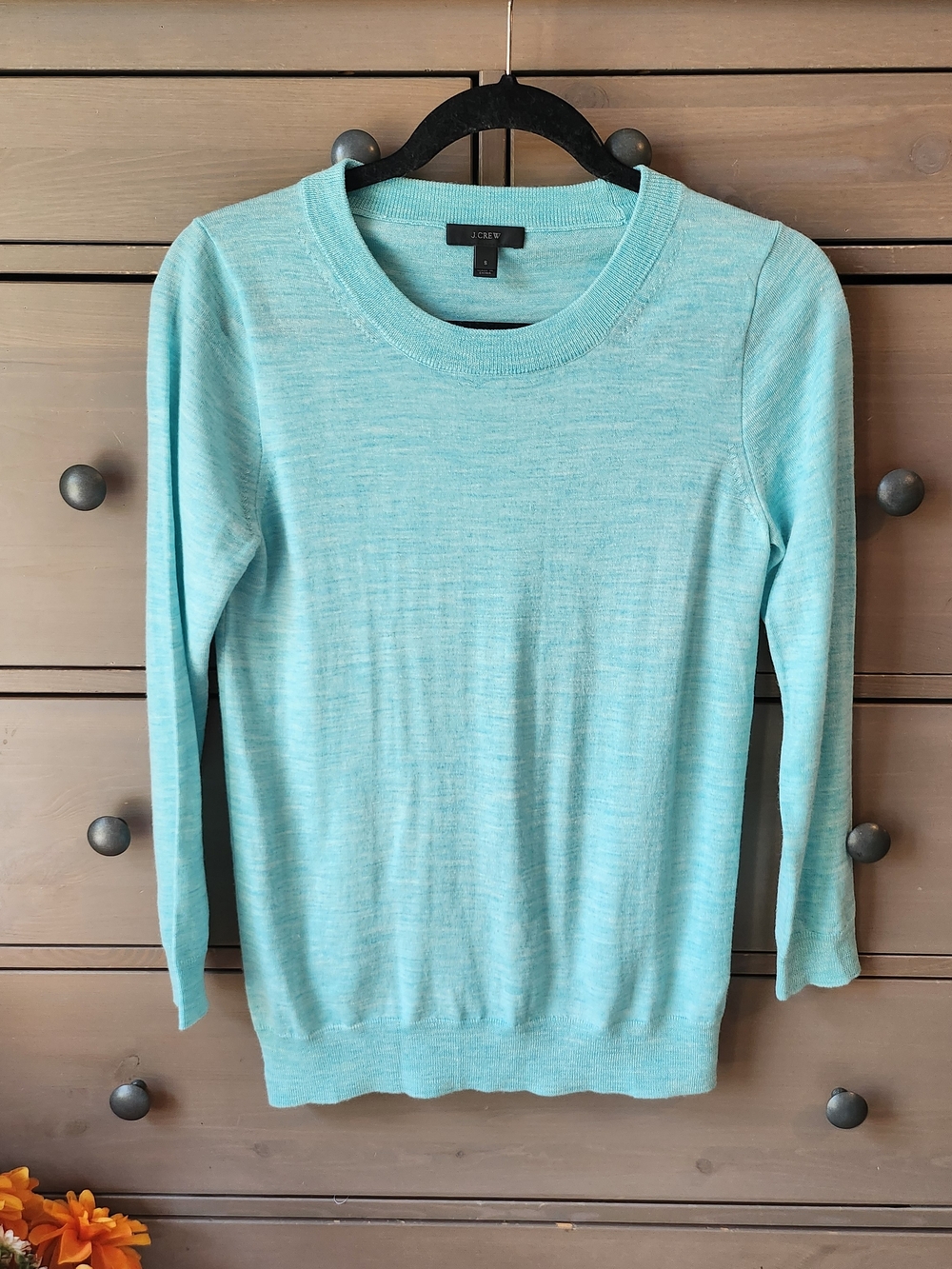 J. Crew Marino Wool Women's Seafoam Crewneck Sweater